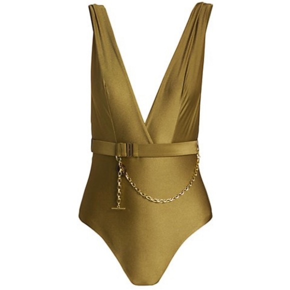 Zimmermann Olive Belted One Piece Swimsuit - Picture 8 of 8